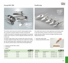 Metal scoops (stainless steel AISI 316 (1.4404), stainless steel AISI 304  (1.4301), aluminium) for laboratory, industry, food and sampling -  Samplers, sampling equipment for quality control, barrel pumps, drum pumps,  laboratory equipment - Burkle Inc