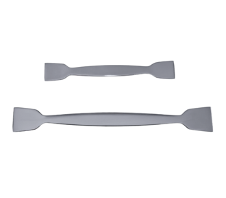 Double spatula, flat, square, stainless steel
