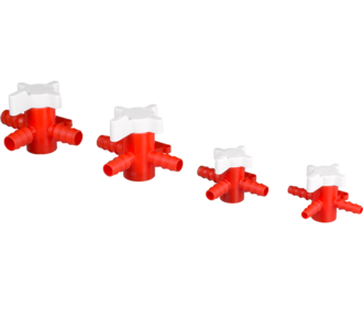 Three-way valves PP/PE