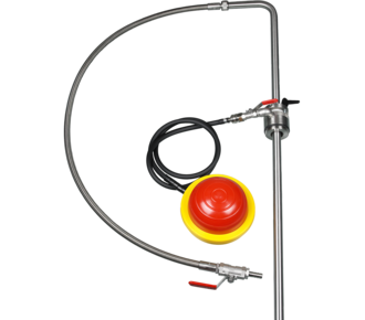 Solvent pump foot operated - discharge hose/stopcock