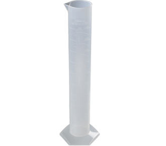 Measuring cylinder, PP, transparent scale