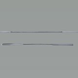 Micro powder spatula, angular/semi-cup-shaped, made of stainless steel