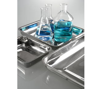 Stainless steel bowl, shallow form