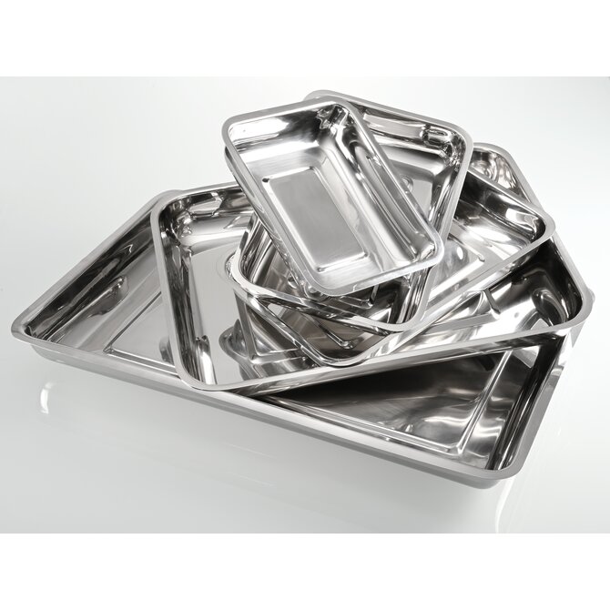 Stainless steel bowl, shallow form