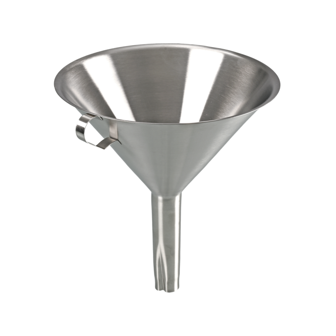 Stainless steel funnel