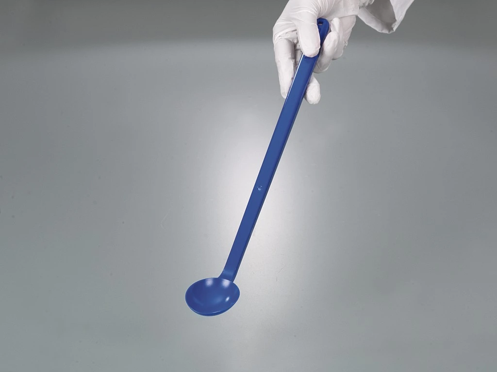 Food scoop, long handle, blue - Pumps, samplers, sampling systems